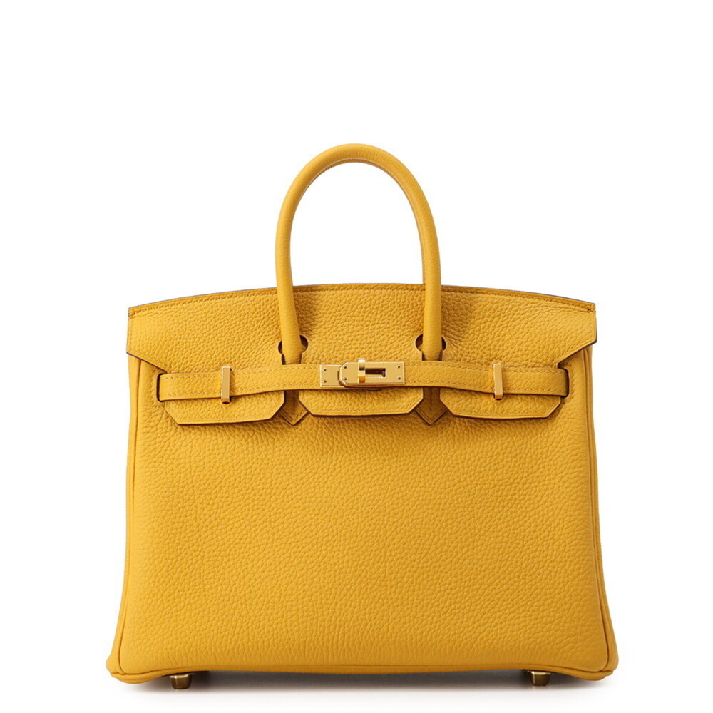 Hermes Birkin 25 Jaune Ambre Togo D stamp HERMES handbag women's